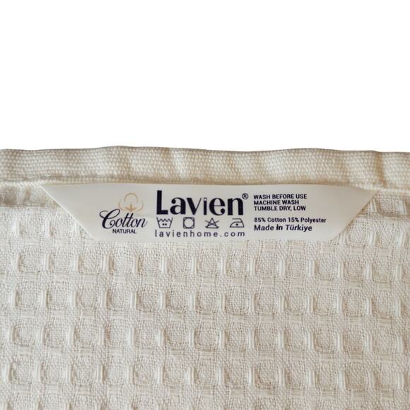 4 Cactus Kitchen Towels Lavien Embroidered Waffle Cotton Blend 16x24 Green Plaid - Picture 9 of 11